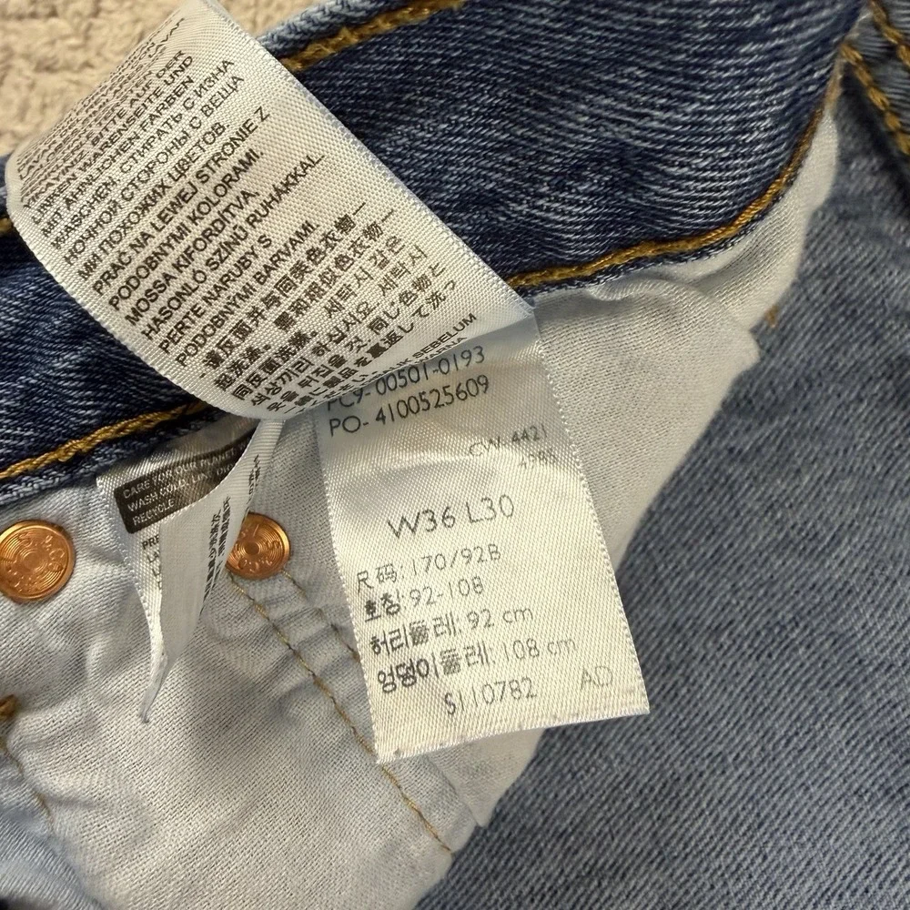 Levi's‎ 501 xx Button Fly Jeans Men's 36x30 Blue Original Fit Straight Leg Rodeo